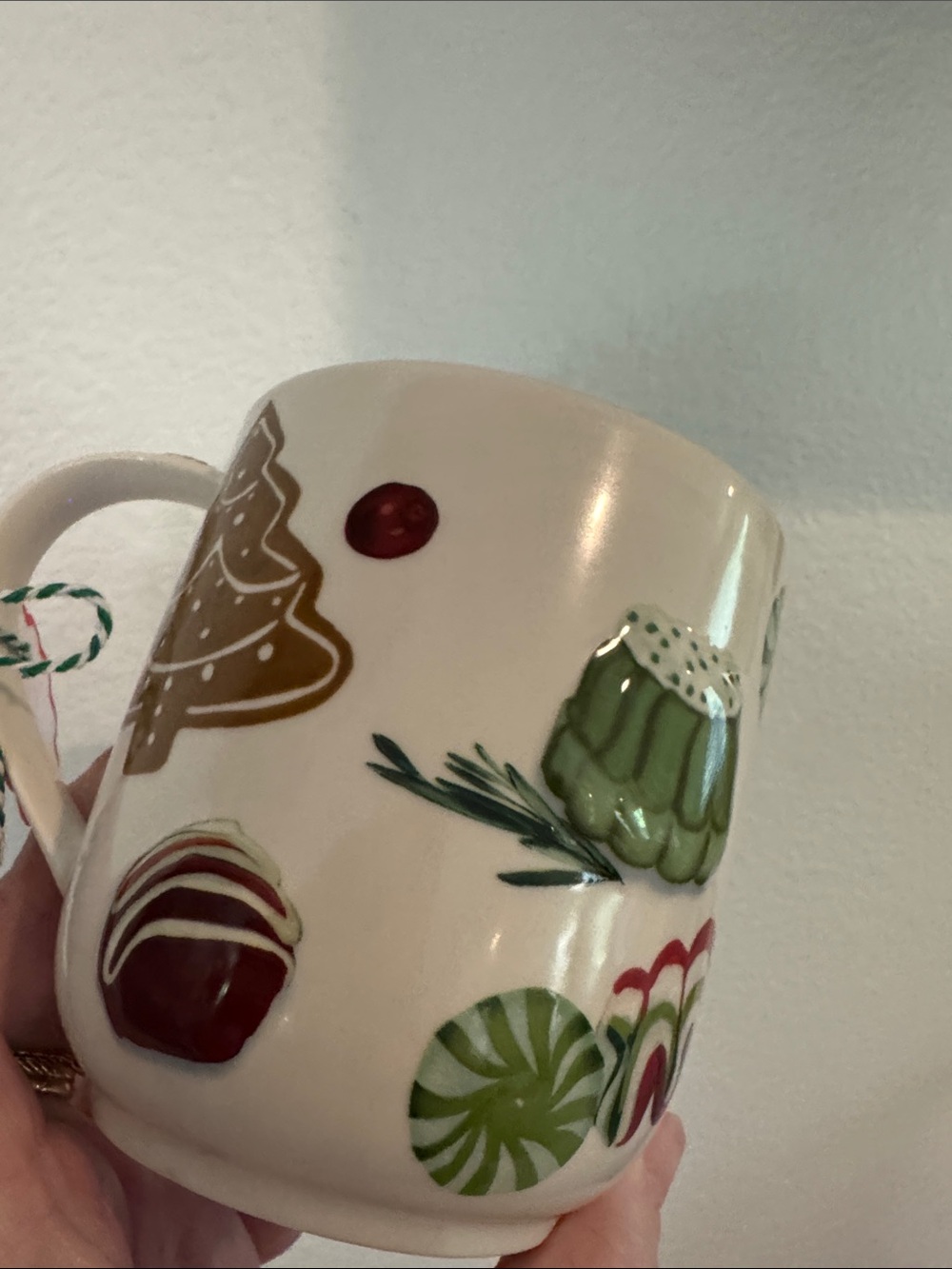 Holifaye stoneware ceramic mug * Christmas monogram N letter N - Picture 6 of 9
